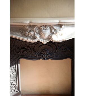 detail of the Napoleon III fireplace with reducer     