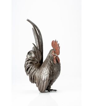 Stupendo gallo in bronzo