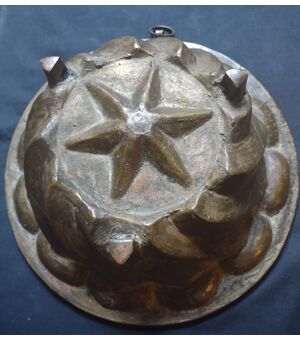 Raro stampo in bronzo per alimenti XIX secolo 