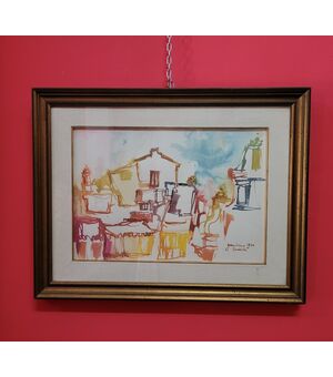 Giuseppe Gambino - Cordoba - Acquarello su carta 1974