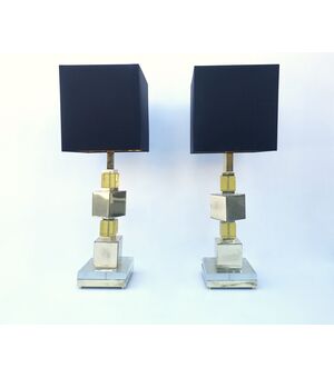 Lampada da tavolo con cubi - Vintage 