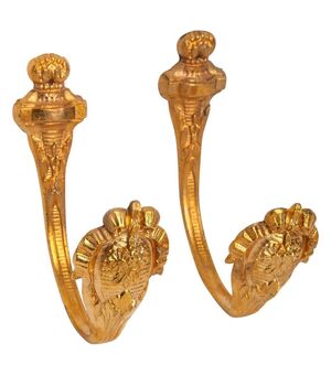 Pair of antique &quot;embrasses&quot; for curtains in gilt bronze - O / 4740-5     