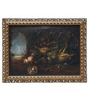 Vecchio quadro italiano di gusto fiammingo - O/8240