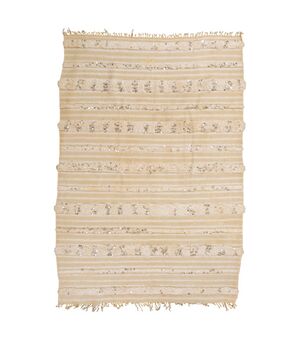 Tappeto - scialle Marocco bianco con paillettes - n. 1013 -