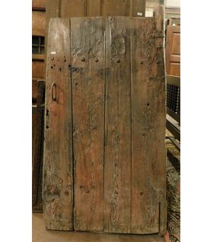  ptir462 - porta piccola rustica chiodata, epoca '800, misura cm L 85 x H 154 
