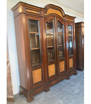 Ancient beautiful 19th century bookcase doors Rosewood and birch rest cm L 225 x 50     