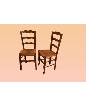 Gruppo di 4 sedie provenzali francesi di fine 1800