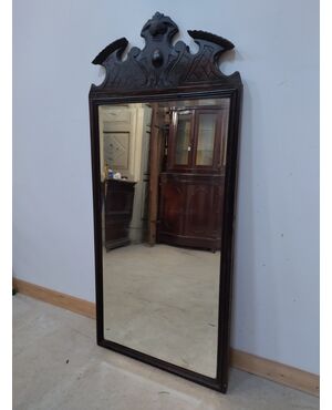 Specchiera in noce stile neorinascimento- primi 900 - specchio - cornice