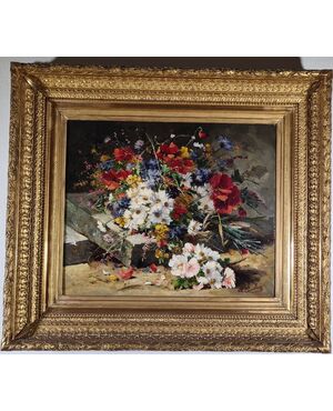 173 Henri Eugène Cauchois ( Rouen 1850 - Parigi 1911) " Jetèe de fleurs"