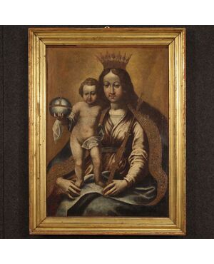 Antique Madonna with child from 17th century