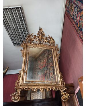 Specchiera Luigi XV, epoca XVIII secolo. Misure 200cm x 120 cm. 