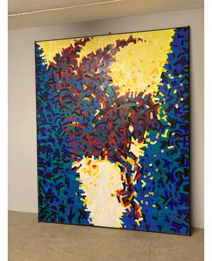 Dipinto Unico  arte contemporanea  “Pegaso “ anni 80 dimensioni  252 x 203 