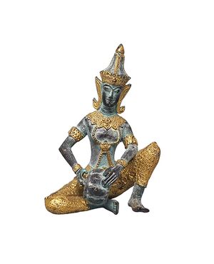 Prodotti 1940s Gorgeous Oriental Decorative Statue. Thai Deity.