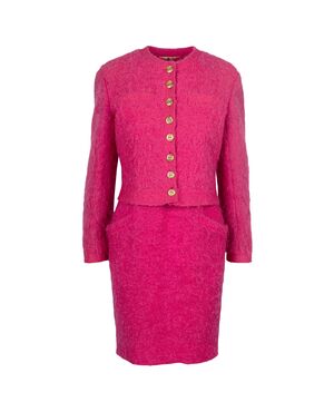 Valentino Pink Wool Dress with Jacket - '80s