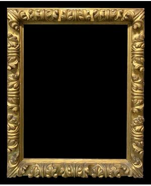 Magnificent Rocaille Frame In Carved And Gilded Wood - Spain, 19th century     
