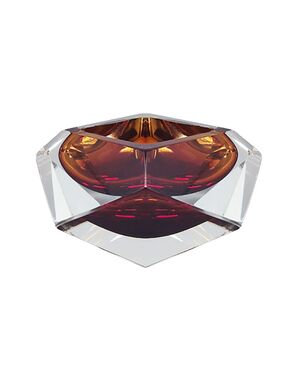 1960s Gorgeous Brown Ashtray or Catchall by Flavio Poli for Seguso. Made in Italy