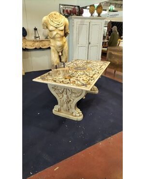 Spettacolare Tavolo in marmo con basi - Venezia