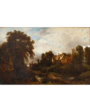 Paesaggio,Scuola inglese, XIX secolo
