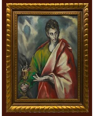 Scuola spagnola (metà del XX secolo) - San Giovanni Evangelista (da El Greco)
