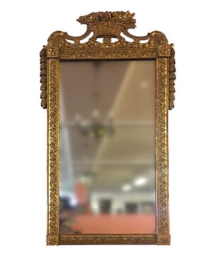 Specchiera dorata stile Luigi XVI