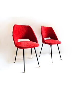 Coppia sedie rosse - 1970