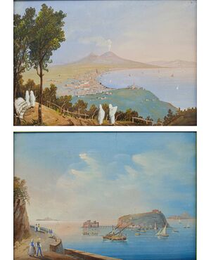XIX secolo, Veduta del Golfo di Napoli e dell’isola di Ischia  