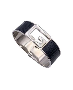 GUCCI Bracciale Vintage in Acciaio Col. Nero