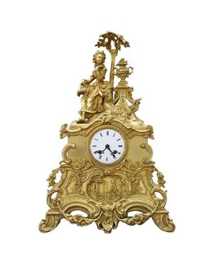 Orologio antico parigina in bronzo dorato secolo XIX PREZZO TRATTABILE