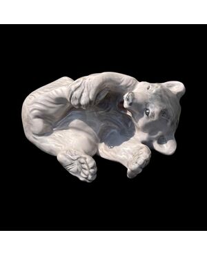 Figura di orso in porcellana.Manifattura Royal Copenhagen.Danimarca.