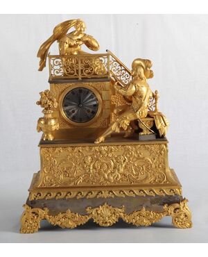 Antico orologio francese del 1800 stile Impero "Romeo & Giulietta"