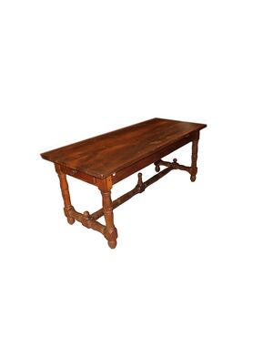 Tavolo rustico francese del 1800 in legno di noce