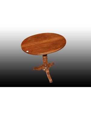 Tavolino da salotto ovale in legno di mogano XIX secolo