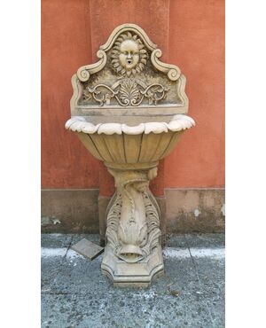 Prestigiosa fontana in marmo nembro - H 166 cm - Venezia