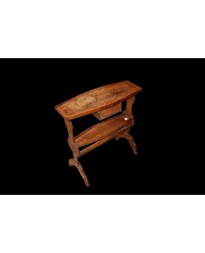Tavolino svuota tasche francese del 1800 in legno di noce