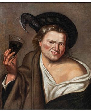 17th century, Flemish School, Portrait of a drinker     