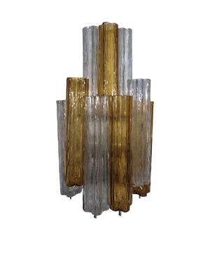 Cinque lampade appliques in vetro di murano