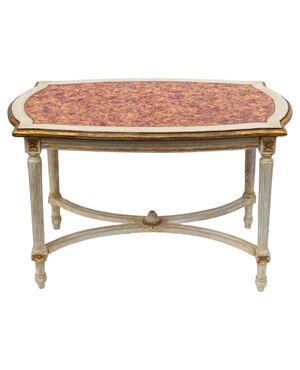 Tavolino vintage dipinto a finto marmo. M/1368 -