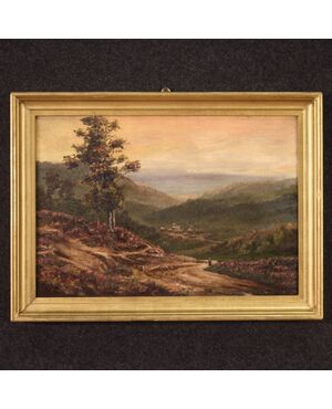 Small Romantic Landscape Painting From The 1920s