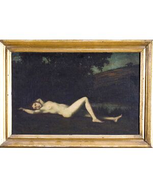 Dipinto nudo di donna del 1800