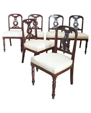 Set di sei sedie antiche in mogano secolo XIX PREZZO TRATTABILE