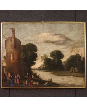 Landscape with figures from the first half of the 18th century