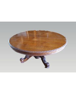 Tavolo allungabile del 1800 stile Luigi Filippo in rovere