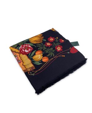 GUCCI Foulard Vintage in Lana Col. Nero n.a. Scialle