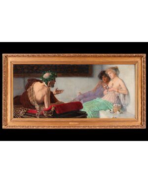 Grande dipinto pompeiano di Julius Kohler 