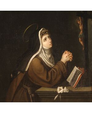 Religious painting from the 18th century, Saint Catherine of Siena