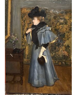 Portrait De Dame de qualité - Attribué à John MacDonald Aiken (1880–1961)