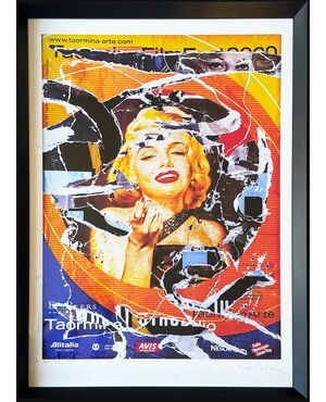 Mimmo Rotella - Multiplo decollage - "Marilyn"