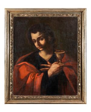 Anonimo del XVII secolo, San Giovanni, olio su tela,cm 75x62
