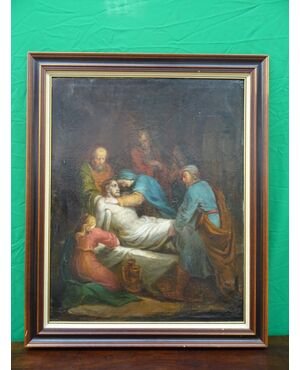 Dipinto olio su tela Luigi XVI fine 1700 scuola francese tela 90x70 cm