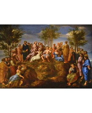 Il Parnaso con Apollo, le Muse ed i poeti antichi e moderni, RAFFAELLO SANZIO (Urbino, 1483 - Roma, 1520), seguace di